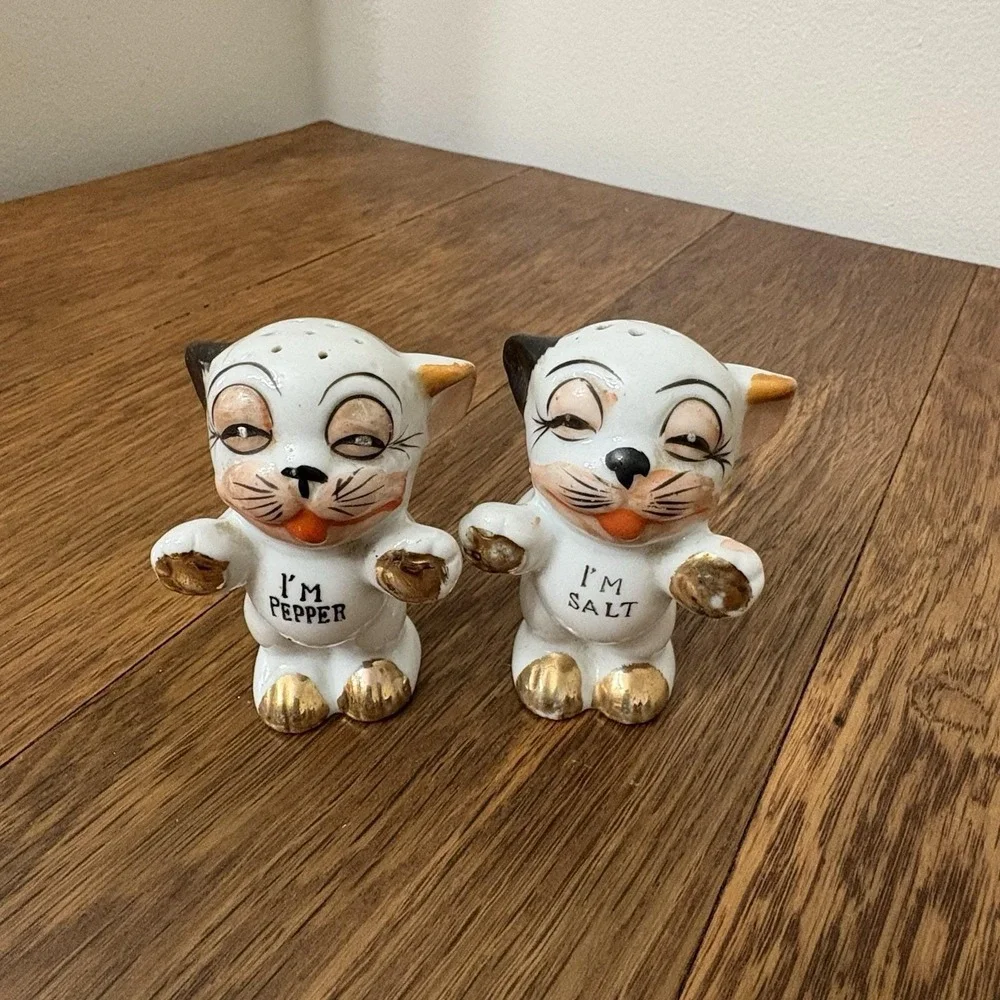Bonzo Dog Vintage Salt and Pepper Shakers Made in Japan